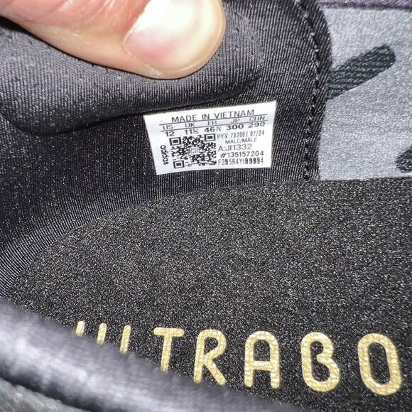 Adidas Ultraboost 5X Running Shoes Black Zero Metallic JI1332 Men's Size 12 NWT - Picture 9 of 9